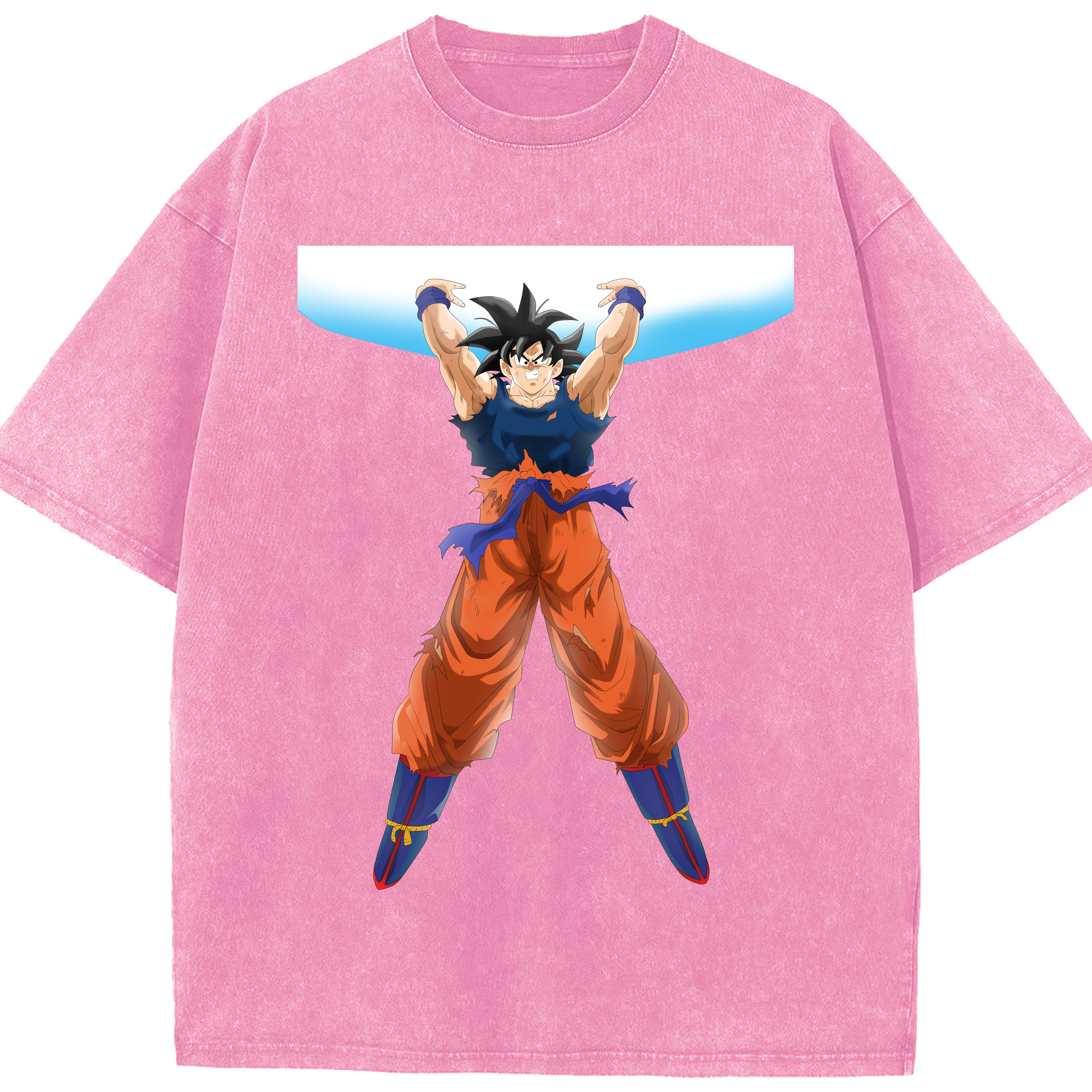（画像用） ドラゴンボール 孫悟空（そん ごくう）Son Goku カカロット DRAGON BALL Kakarotto 綿100% ヴィンテージ風 半袖Tシャツ（フロントプリント）